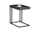 Sunpan Arden C-Shaped End Table - Black and Charcoal Grey/Gold and Raw Umber