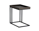 Sunpan Arden C-Shaped End Table - Black and Charcoal Grey/Gold and Raw Umber