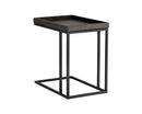Sunpan Arden C-Shaped End Table - Black and Charcoal Grey/Gold and Raw Umber