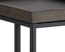 Sunpan Arden C-Shaped End Table - Black and Charcoal Grey/Gold and Raw Umber