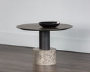 Sunpan Monaco Coffee Table In Black And Light Grey Marble With Raw Umber / Black And Light Grey Marble With Charcoal Grey