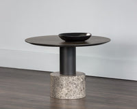 Sunpan Monaco Coffee Table In Black And Light Grey Marble With Raw Umber / Black And Light Grey Marble With Charcoal Grey