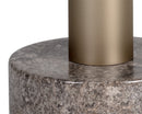 Sunpan Monaco End Table - Black - Light Grey Marble and Raw Umber/Charcoal Grey