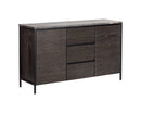 Sunpan Stamos Sideboard - Black - Light Grey Marble / Charcoal Grey