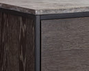 Sunpan Stamos Sideboard - Black - Light Grey Marble / Charcoal Grey