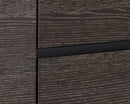 Sunpan Stamos Sideboard - Black - Light Grey Marble / Charcoal Grey