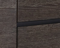 Sunpan Stamos Sideboard - Black - Light Grey Marble / Charcoal Grey