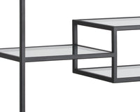 Sunpan Stamos Bookcase In Black And Charcoal Grey/Raw Umber