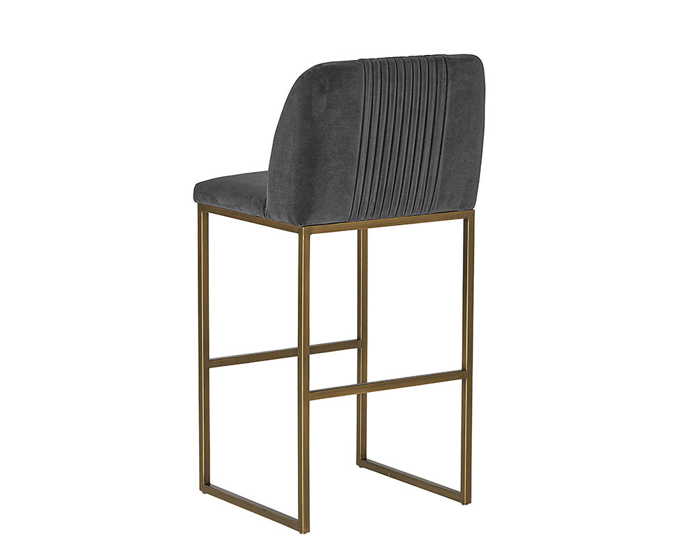 Sunpan Nevin Barstool - Polo Club Muslin/Sapphire Blue/Shadow Grey