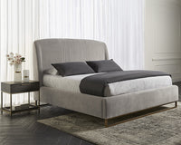 Sunpan Nevin Bed - King - Polo Club Stone