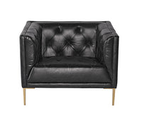 Sunpan Westin Armchair - Vintage Black Night/Caramel/Peacock/Steel Grey/Vanilla Leather