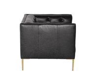 Sunpan Westin Armchair - Vintage Black Night/Caramel/Peacock/Steel Grey/Vanilla Leather