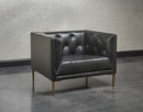 Sunpan Westin Armchair - Vintage Black Night/Caramel/Peacock/Steel Grey/Vanilla Leather