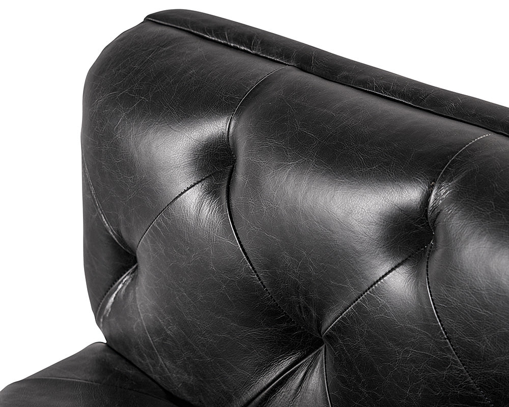 Sunpan Westin Armchair - Vintage Black Night/Caramel/Peacock/Steel Grey/Vanilla Leather