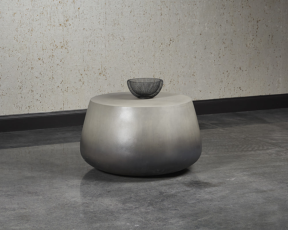 Sunpan Aries Coffee Table - Black and Ombre / Silver