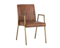 Sunpan Homer Dining Armchair - Bravo Admiral/Ash/Cognac