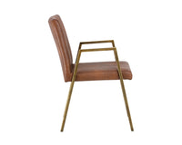 Sunpan Homer Dining Armchair - Bravo Admiral/Ash/Cognac