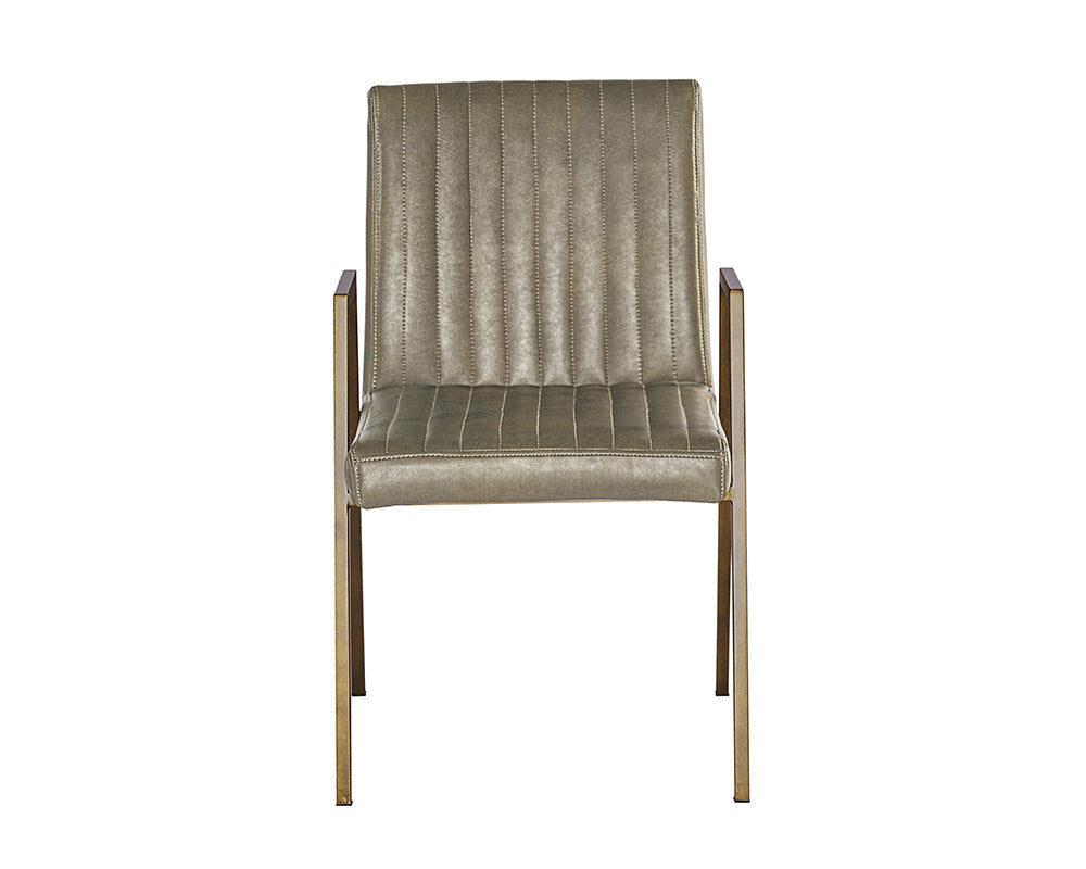 Sunpan Homer Dining Armchair - Bravo Admiral/Ash/Cognac