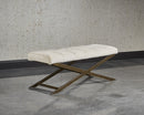 Sunpan Kammi Bench - Bravo Cream / Bravo Metal / Polo Club Kohl Grey / Polo Club Muslin