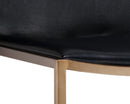 Sunpan Blair Dining Chair - Antique Brass and Cantina Black / Castillo Cream - Set of Two