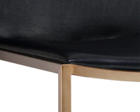 Sunpan Blair Dining Chair - Antique Brass and Cantina Black / Castillo Cream - Set of Two