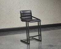 Sunpan Webber Counter Stool in Cantina Black/Saddle - Set of 2