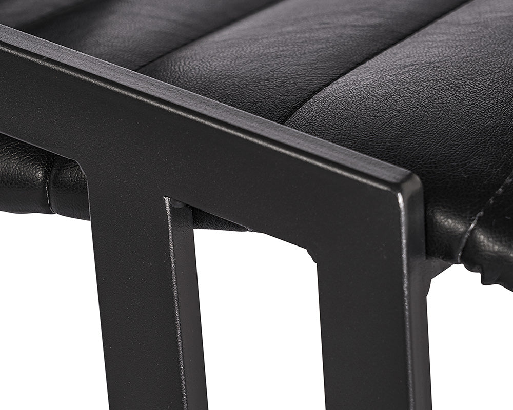 Sunpan Webber Counter Stool in Cantina Black/Saddle - Set of 2
