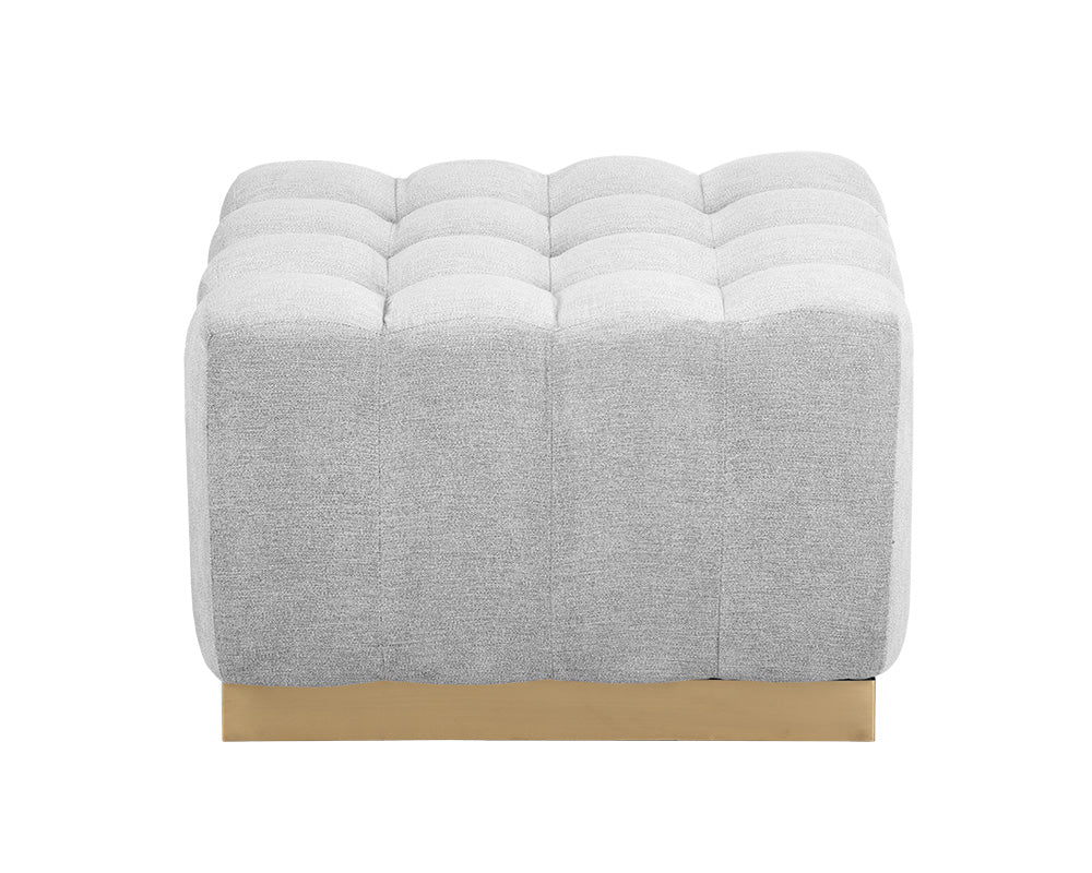 Sunpan Amira Ottoman - Polo Club Kohl Grey/Stone