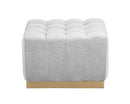Sunpan Amira Ottoman - Polo Club Kohl Grey/Stone