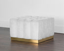 Sunpan Amira Ottoman - Polo Club Kohl Grey/Stone