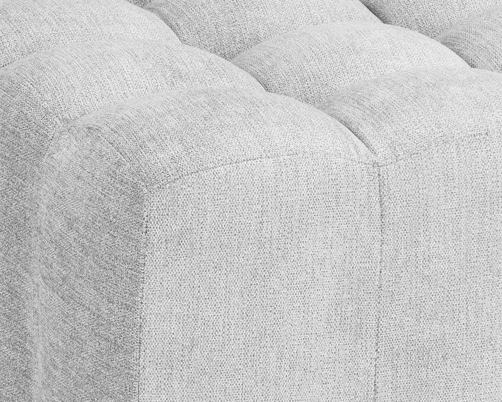 Sunpan Amira Ottoman - Polo Club Kohl Grey/Stone