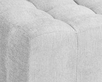 Sunpan Amira Ottoman - Polo Club Kohl Grey/Stone