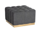 Sunpan Amira Ottoman - Polo Club Kohl Grey/Stone