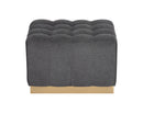 Sunpan Amira Ottoman - Polo Club Kohl Grey/Stone