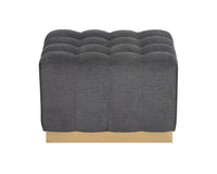 Sunpan Amira Ottoman - Polo Club Kohl Grey/Stone