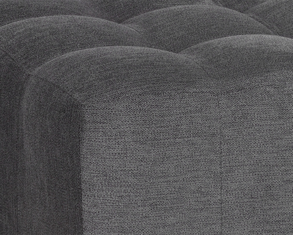 Sunpan Amira Ottoman - Polo Club Kohl Grey/Stone