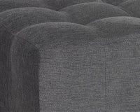 Sunpan Amira Ottoman - Polo Club Kohl Grey/Stone