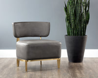 Sunpan Melville Lounge Chair - Bravo Ash/Bravo Cream/Polo Club Kohl Grey/Polo Club Stone