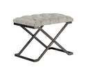 Sunpan Coral Ottoman - Gold and Abbington Black/Polo Club Kohl Grey or Gunmetal and Antonio Porcelain/Polo Club Stone