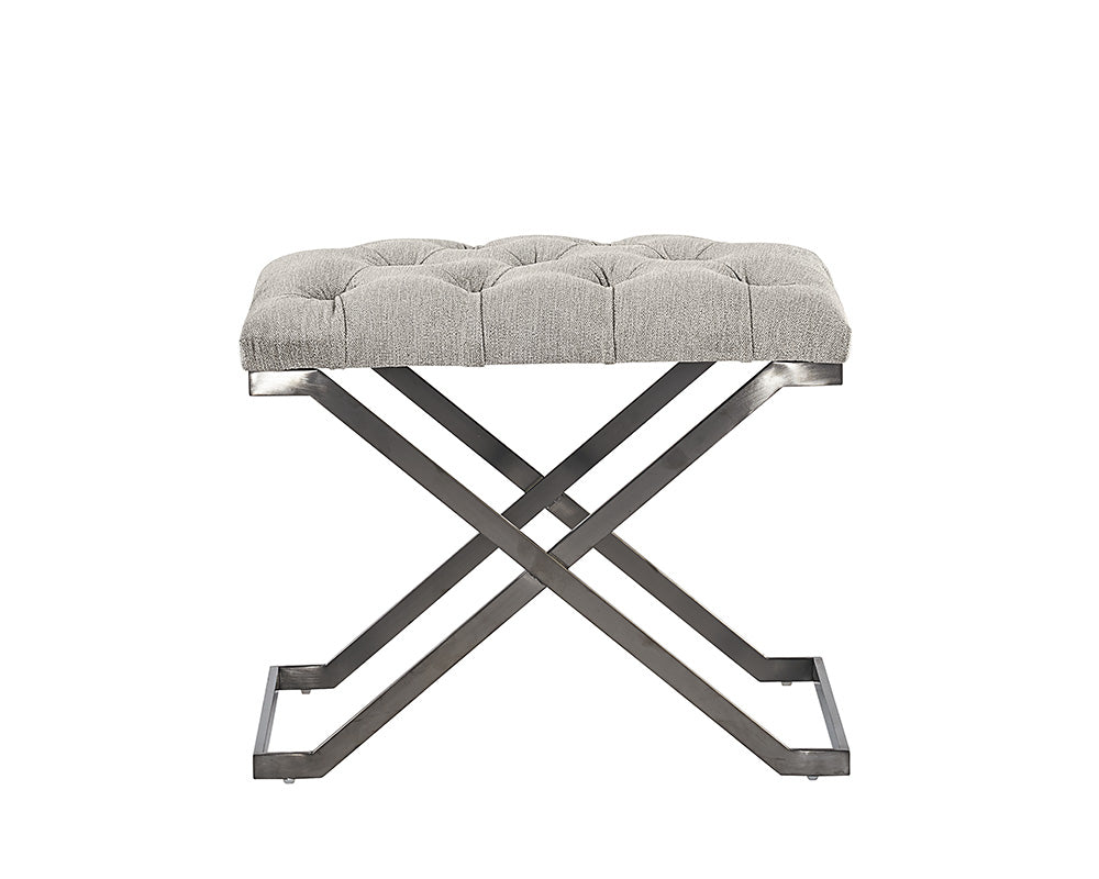 Sunpan Coral Stool In Gunmetal And Polo Club Stone