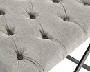 Sunpan Coral Ottoman - Gold and Abbington Black/Polo Club Kohl Grey or Gunmetal and Antonio Porcelain/Polo Club Stone