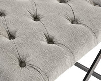 Sunpan Coral Stool In Gunmetal And Polo Club Stone