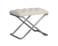 Sunpan Coral Ottoman - Gold and Abbington Black/Polo Club Kohl Grey or Gunmetal and Antonio Porcelain/Polo Club Stone