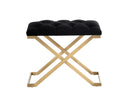 Sunpan Coral Ottoman - Gold and Abbington Black/Polo Club Kohl Grey or Gunmetal and Antonio Porcelain/Polo Club Stone