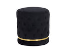 SUNPAN Nevada Swivel Ottoman - Abbington Black, Polo Club Muslin
