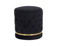 SUNPAN Nevada Swivel Ottoman - Abbington Black, Polo Club Muslin