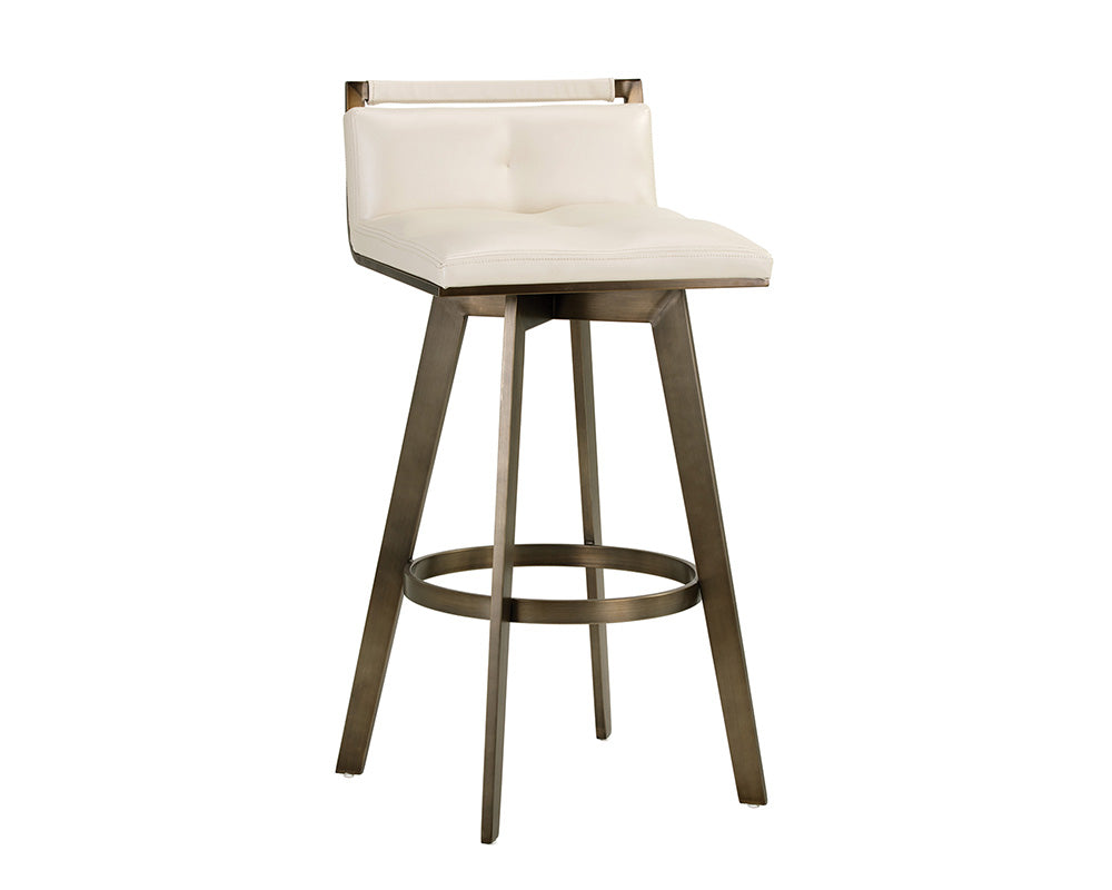 Sunpan Arizona Swivel Barstool - Castillo Black/Castillo Cream