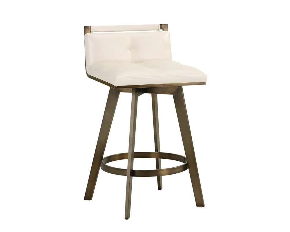 Sunpan Arizona Swivel Counter Stool - Castillo Black/Castillo Cream