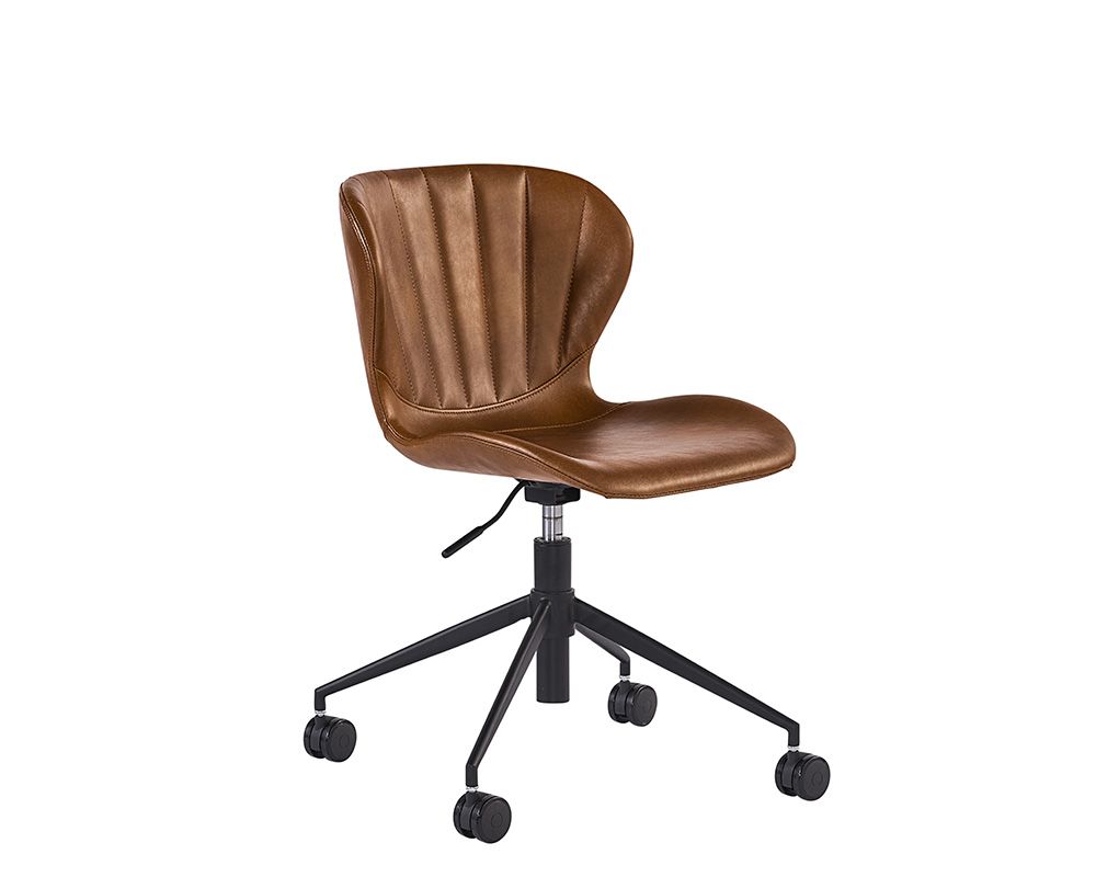 Sunpan Arabella Office Chair - Bravo Cognac/Bravo Portabella