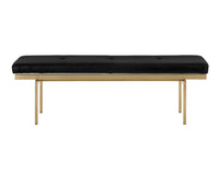 Sunpan Keith Bench - Dillon Black/Snow/White